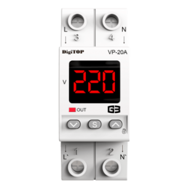 Modular | Digital voltage monitoring relay | 1-phase | 20A | VP-20A G3R DigiTOP Modular | Digital voltage monitoring relay | 1-phase | 20A | VP-20A G3R DigiTOP
