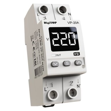 Modulaarne digitaalse pingekontrolli relee | 1 faas | 20A | VP-20A G3W DigiTOP Modulaarne digitaalse pingekontrolli relee | 1 faas | 20A | VP-20A G3W DigiTOP