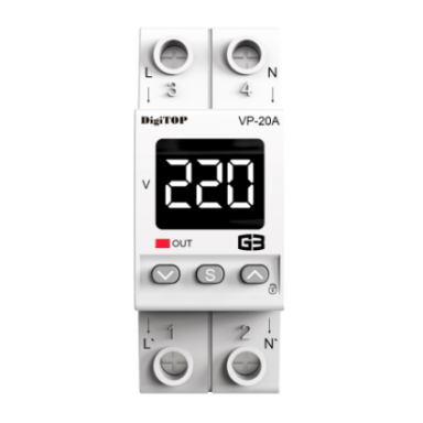 Modulaarne digitaalse pingekontrolli relee | 1 faas | 20A | VP-20A G3W DigiTOP Modulaarne digitaalse pingekontrolli relee | 1 faas | 20A | VP-20A G3W DigiTOP