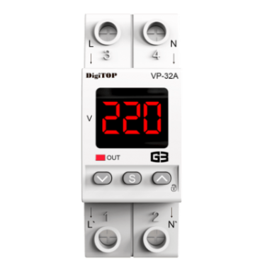 Modular | Digital voltage monitoring relay | 1-phase | 32A | VP-32A G3R DigiTOP Modular | Digital voltage monitoring relay | 1-phase | 32A | VP-32A G3R DigiTOP