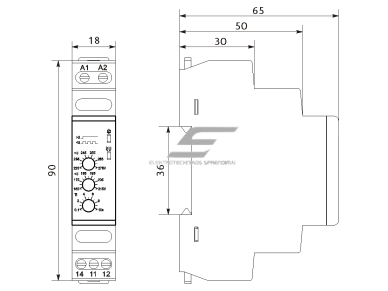 Modulinė įtampos kontrolės relė | 1F | 8A | 230VAC | mechaninė | DIN | Promfactor Baltic | FRV11 | 4772151003181 1 Modulinė įtampos kontrolės relė | 1F | 8A | 230VAC | mechaninė | DIN | Promfactor Baltic | FRV11 | 4772151003181 1