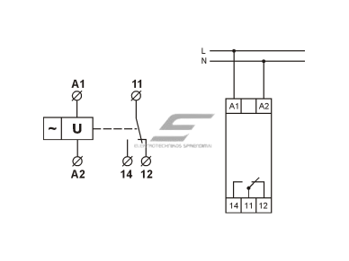 Modulinė įtampos kontrolės relė | 1F | 8A | 230VAC | mechaninė | DIN | Promfactor Baltic | FRV11 | 4772151003181 2