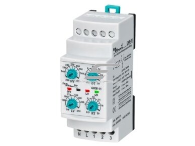 Modulinė įtampos kontrolės ir fazių sekos apsaugos relė | 5A | 230VAC | mechaninė | DIN