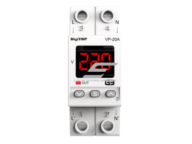 Modulinė | skaitmeninė įtampos kontrolės relė | 1F | 20A | DIN | DigiTOP | G3R | VP-20A 1