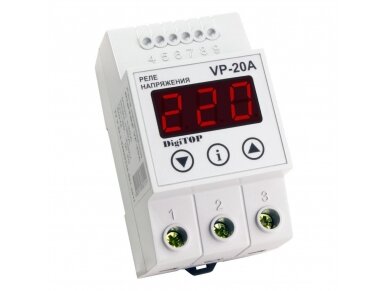 Modulinė | skaitmeninė įtampos kontrolės relė | 1F | 50A | DIN | DigiTop | VP-50A Modulinė | skaitmeninė įtampos kontrolės relė | 1F | 50A | DIN | DigiTop | VP-50A