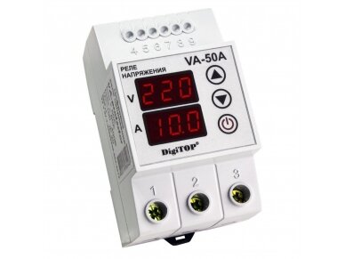 Modulinė | skaitmeninė įtampos kontrolės relė | 1F | 50A | DIN | DigiTop | VA-50A Modulinė | skaitmeninė įtampos kontrolės relė | 1F | 50A | DIN | DigiTop | VA-50A