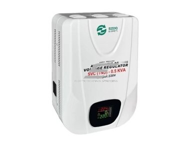Skaitmeninis | automatinis įtampos stabilizatorius elektros tinklui | 1F | 0,5kVA | 160-260VAC | 230V Skaitmeninis | automatinis įtampos stabilizatorius elektros tinklui | 1F | 0,5kVA | 160-260VAC | 230V