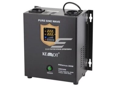Nepertraukiamo maitinimo šaltinis | 300W | 12V/230VAC | sinusas | stacionarus | juodas | KEMOT | URZ3408 Nepertraukiamo maitinimo šaltinis | 300W | 12V/230VAC | sinusas | stacionarus | juodas | KEMOT | URZ3408