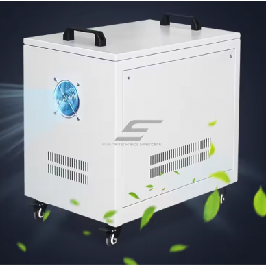 Pingemuundur-transformaator ühefaasilisest kolmefaasiliseks pingeks (220V kuni 380V) | 150kVA | 50/60 Hz | 98% efektiivsus 2 Pingemuundur-transformaator ühefaasilisest kolmefaasiliseks pingeks (220V kuni 380V) | 150kVA | 50/60 Hz | 98% efektiivsus 2