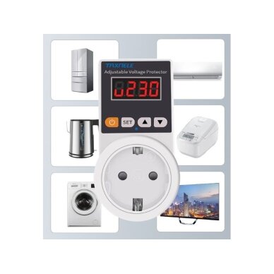 Digital voltage control relay with Schuko socket | 16A | 220-240V 3 Digital voltage control relay with Schuko socket | 16A | 220-240V 3