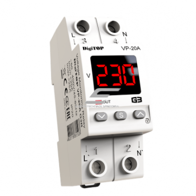 Modulārs | Digitālais sprieguma kontroles relejs | 1 fāze | 20A | VP-20A G3R DigiTOP Modulārs | Digitālais sprieguma kontroles relejs | 1 fāze | 20A | VP-20A G3R DigiTOP