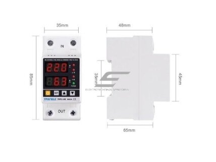 Modulinė | skaitmeninė įtampos ir srovės kontrolės apsaugos relė | 1F | 40A | 230V | DIN | ETVPS1-40C 3 Modulinė | skaitmeninė įtampos ir srovės kontrolės apsaugos relė | 1F | 40A | 230V | DIN | ETVPS1-40C 3