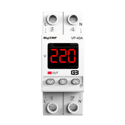 Modulārs | Digitālais sprieguma kontroles relejs | 1 fāze | 40A | VP-40A G3R DigiTOP 1