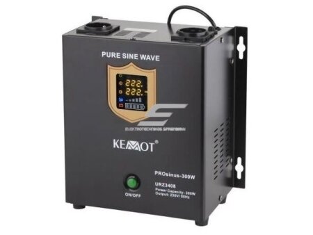 Nepertraukiamo maitinimo šaltinis | 300W | 12V/230VAC | sinusas | stacionarus | juodas | KEMOT | URZ3408 Nepertraukiamo maitinimo šaltinis | 300W | 12V/230VAC | sinusas | stacionarus | juodas | KEMOT | URZ3408