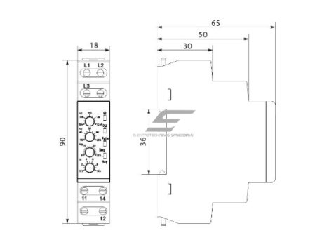 Modulinė įtampos kontrolės ir fazių sekos apsaugos relė su automatiniu disbalanso aptikimu | 3F | 8A | 3x220-480VAC | mechaninė | DIN | IP20 | Promfactor Baltic | FRV13 2 | 4772151003204 1 Modulinė įtampos kontrolės ir fazių sekos apsaugos relė su automatiniu disbalanso aptikimu | 3F | 8A | 3x220-480VAC | mechaninė | DIN | IP20 | Promfactor Baltic | FRV13 2 | 4772151003204 1