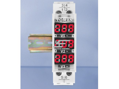 Modulinė | skaitmeninė įtampos rėlė | 3F | AC 40-500V | 230V | 380V | DIN | Tomzn 1