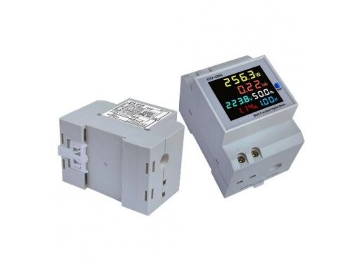 Modulinis | skaitmeninis | multifunkcinis elektros energijos skaitiklis | įtampos | srovės | dažnio matuoklis | 0-100A | 80-450VAC | 0-99999KWh | DIN 1