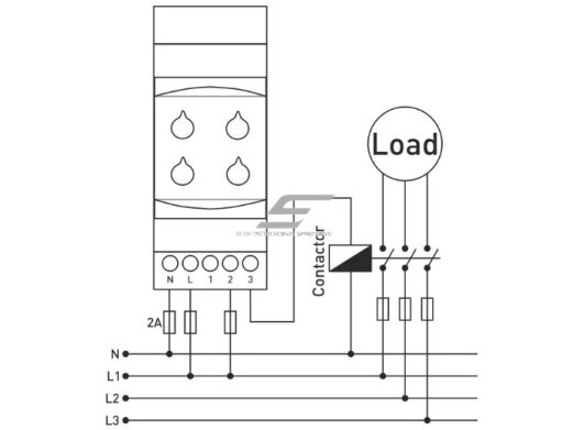 Modulinė įtampos kontrolės ir fazių sekos apsaugos relė | 5A | 230VAC | mechaninė | DIN 2