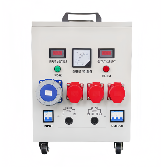Pingemuundur-transformaator ühefaasilisest kolmefaasiliseks pingeks (220V kuni 380V) | 30kVA | 50/60 Hz | 98% efektiivsus