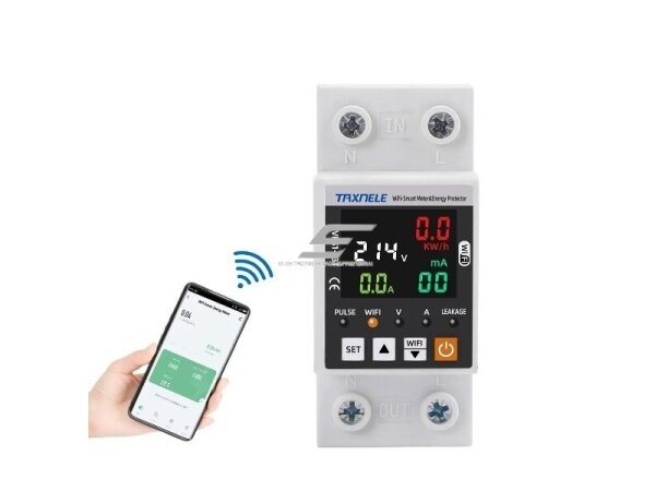 Modulinė | išmani | skaitmeninė įtampos ir srovės kontrolės relė | 63A | 230V | DIN | TUYA | Wi-Fi Modulinė | išmani | skaitmeninė įtampos ir srovės kontrolės relė | 63A | 230V | DIN | TUYA | Wi-Fi