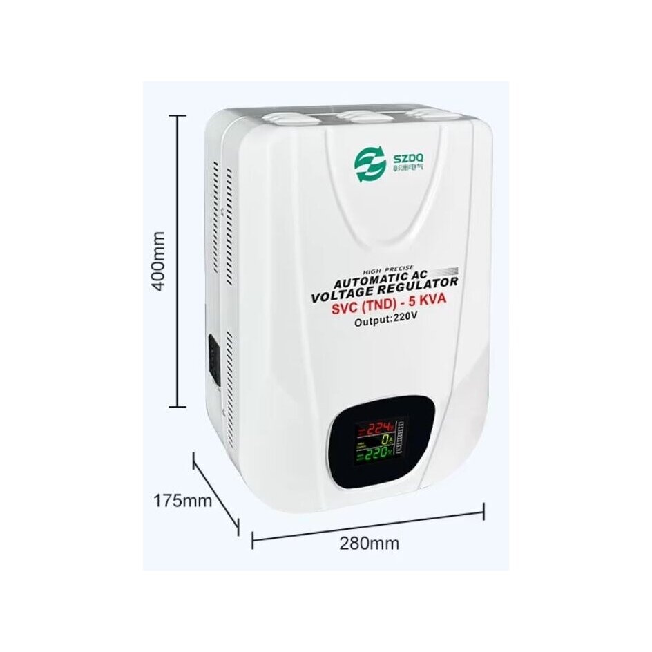 Digital | Automatic Voltage Stabilizer for Electrical Network | 1P | 3kVA | 160-260VAC | 230V 2 Digital | Automatic Voltage Stabilizer for Electrical Network | 1P | 3kVA | 160-260VAC | 230V 2