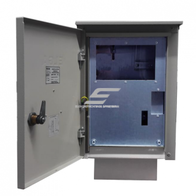 Ühefaasiline | pealüliti elektrienergia arvestikapp | 1 arvestile | 410x300x180 mm | pinnapealne | tsingitud teras | IP44 Ühefaasiline | pealüliti elektrienergia arvestikapp | 1 arvestile | 410x300x180 mm | pinnapealne | tsingitud teras | IP44