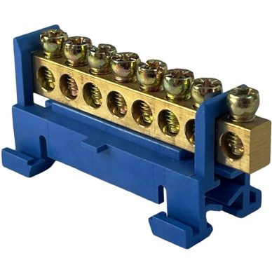 Zacisk uziemiający | 8x16mm² | do rozdzielnicy na szynę DIN | niebieski | Promfactor Baltic F608B Zacisk uziemiający | 8x16mm² | do rozdzielnicy na szynę DIN | niebieski | Promfactor Baltic F608B