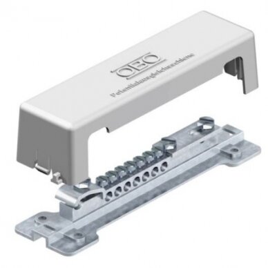 Potenciālu izlīdzināšanas kopne ar vāku | 7x25 mm² + Rd 8–10 + FL30 | 100 kA | OBO Bettermann | 5015073 1809 Potenciālu izlīdzināšanas kopne ar vāku | 7x25 mm² + Rd 8–10 + FL30 | 100 kA | OBO Bettermann | 5015073 1809