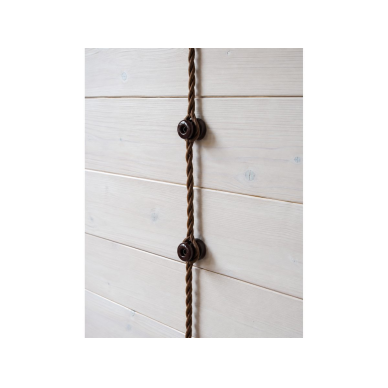 Isolaator punutud juhtmete paigalduseks | 22x16 mm | keraamiline | pruun (6 tk) 1