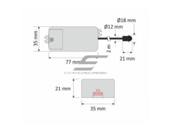 Judesio jutiklis | daviklis su valdikliu | PIR | 500W | 230V | 77x35x21mm | 6m | IP20 | baltas | įleidžiamas | WYL-PIR-GD500-01 | 5900652147557 3 Judesio jutiklis | daviklis su valdikliu | PIR | 500W | 230V | 77x35x21mm | 6m | IP20 | baltas | įleidžiamas | WYL-PIR-GD500-01 | 5900652147557 3