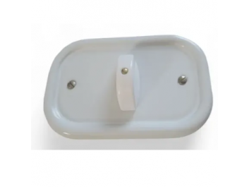 Jungiklis pasukamas 10A | 230V | potinkinis | keramikinis | retro stiliaus | baltas Jungiklis pasukamas 10A | 230V | potinkinis | keramikinis | retro stiliaus | baltas