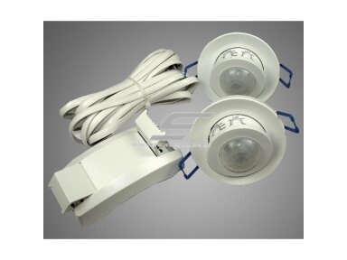 Judesio jutiklis | daviklis | dvigubas | 300W | 230V | 62,2x50,4mm | 6m | IP20 | baltas | įmontuojamas | 5035 Judesio jutiklis | daviklis | dvigubas | 300W | 230V | 62,2x50,4mm | 6m | IP20 | baltas | įmontuojamas | 5035