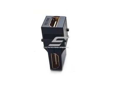 Modulinė jungtis | įmontuojama | 1xHDMI | 90° | keystone tipo | juoda | Bachmann | SA.PO.HDMI Modulinė jungtis | įmontuojama | 1xHDMI | 90° | keystone tipo | juoda | Bachmann | SA.PO.HDMI