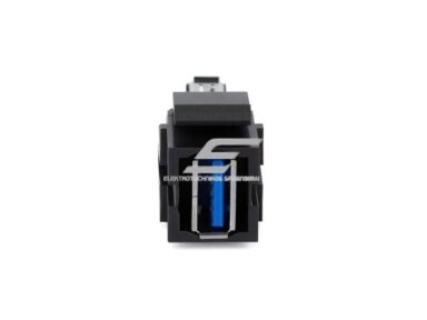 Modulinė jungtis | įmontuojama | 1xUSB-A | tiesi | DATA | keystone tipo | juoda | Bachmann | SA.PO.ST.USBA Modulinė jungtis | įmontuojama | 1xUSB-A | tiesi | DATA | keystone tipo | juoda | Bachmann | SA.PO.ST.USBA