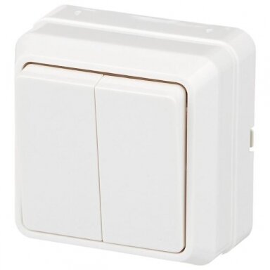 Switch | 2-gang | 10A | surface-mounted | IP20 | white | Oktava | EVO20-K01-10-DC | 4606056210248 Switch | 2-gang | 10A | surface-mounted | IP20 | white | Oktava | EVO20-K01-10-DC | 4606056210248