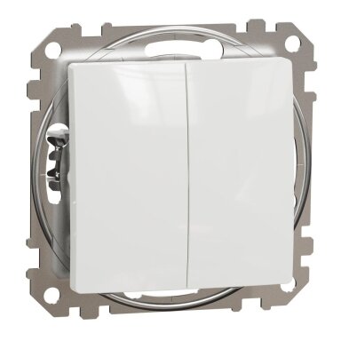 Выключатель | 2-клавишный | 10A | скрытой установки | IP20 | белый | Sedna Design | Schneider Electric | SDD111105
