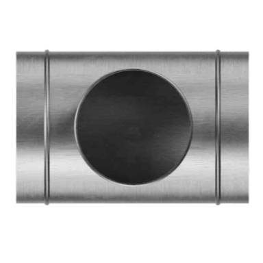 T-shaped duct connector | tee fitting | for ventilation systems | D160/125 | silver | galvanized steel T-shaped duct connector | tee fitting | for ventilation systems | D160/125 | silver | galvanized steel