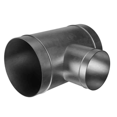 T-shaped duct connector | tee fitting | for ventilation systems | D250/160 | silver | galvanized steel T-shaped duct connector | tee fitting | for ventilation systems | D250/160 | silver | galvanized steel
