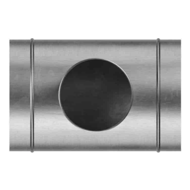 T-shaped duct connector | tee fitting | for ventilation systems | D250/160 | silver | galvanized steel T-shaped duct connector | tee fitting | for ventilation systems | D250/160 | silver | galvanized steel
