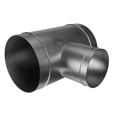 T-shaped duct connector | tee fitting | for ventilation systems | D315/200 | silver | galvanized steel T-shaped duct connector | tee fitting | for ventilation systems | D315/200 | silver | galvanized steel