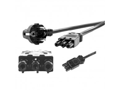 Maitinimo laidas | Schuko+GST18i3 | 3pin | 2,5m kabelis | juodas | Bachmann | SA.PO.25 Maitinimo laidas | Schuko+GST18i3 | 3pin | 2,5m kabelis | juodas | Bachmann | SA.PO.25