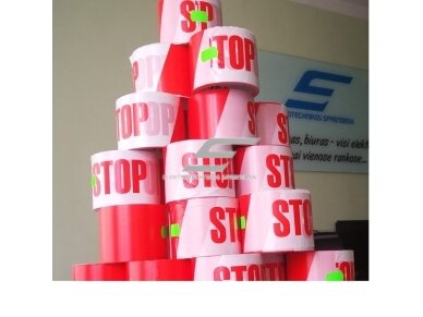 Įspėjamoji juosta "STOP" | 75mm | raudona/balta | 4773005409074