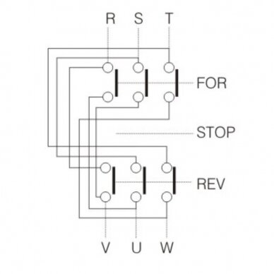 Reversing switch | control push button | FORWARD/STOP/REVERSE | 2.2kW | 6A | 380V 3