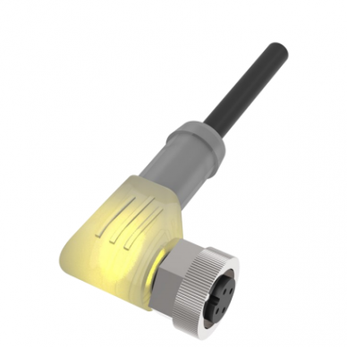 Savienojuma kabelis sensoram | devējam | M12 | 4 kontakti | 4A | 30VDC | leņķa veida | 5m PVC kabelis | IP67 Savienojuma kabelis sensoram | devējam | M12 | 4 kontakti | 4A | 30VDC | leņķa veida | 5m PVC kabelis | IP67