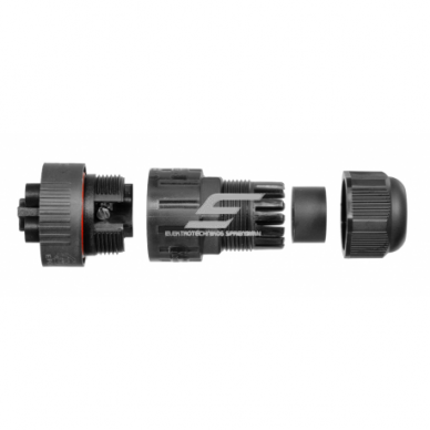 Connector | socket for cables WP3/H | 0.5–2.5mm² | 2P+PE | sealed IP68 1 Connector | socket for cables WP3/H | 0.5–2.5mm² | 2P+PE | sealed IP68 1