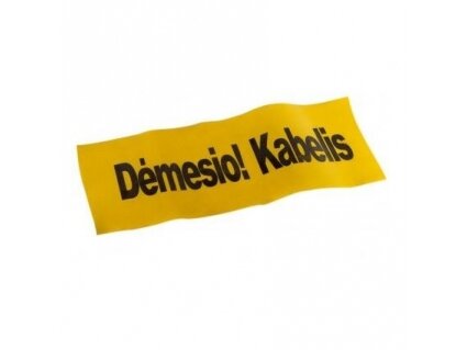 Įspėjamoji juosta "Dėmesio kabelis" | 250mm | geltona/juoda | 2005045156635 1 Įspėjamoji juosta "Dėmesio kabelis" | 250mm | geltona/juoda | 2005045156635 1