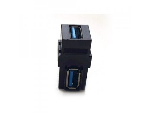 Modulinė jungtis | įmontuojama | 1xUSB-A | 90° | keystone tipo | juoda | Bachmann | SA.PO.USB