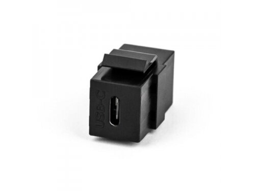Modulinė jungtis | įmontuojama | 1xUSB-C | keystone tipo | juoda | Bachmann | BA.917.121