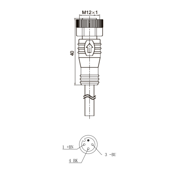 Savienojuma kabelis sensoram | devējam | M12 | 3 kontakti | 4A | 250VAC/DC | taisns | 5m PVC kabelis | IP67 1 Savienojuma kabelis sensoram | devējam | M12 | 3 kontakti | 4A | 250VAC/DC | taisns | 5m PVC kabelis | IP67 1