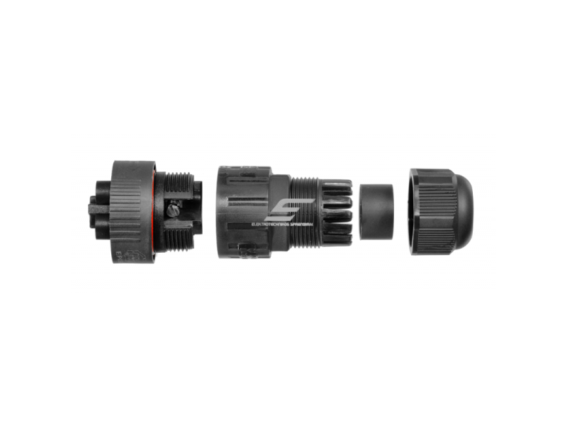 Jungtis | kištukas elektros kabeliams-laidams WP3/M | 0.5-2.5mm2 | 2P+PE | hermetinė IP68 1 Jungtis | kištukas elektros kabeliams-laidams WP3/M | 0.5-2.5mm2 | 2P+PE | hermetinė IP68 1